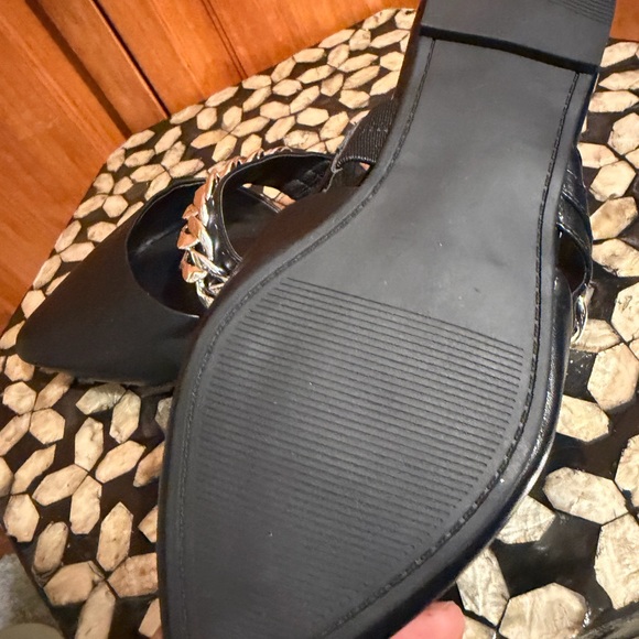 Torrid Black Mules with Silver Chain Accent - Picture 3 of 3